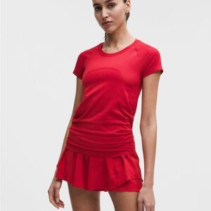 lululemon athletica Red Short-Sleeve Athletic Tee